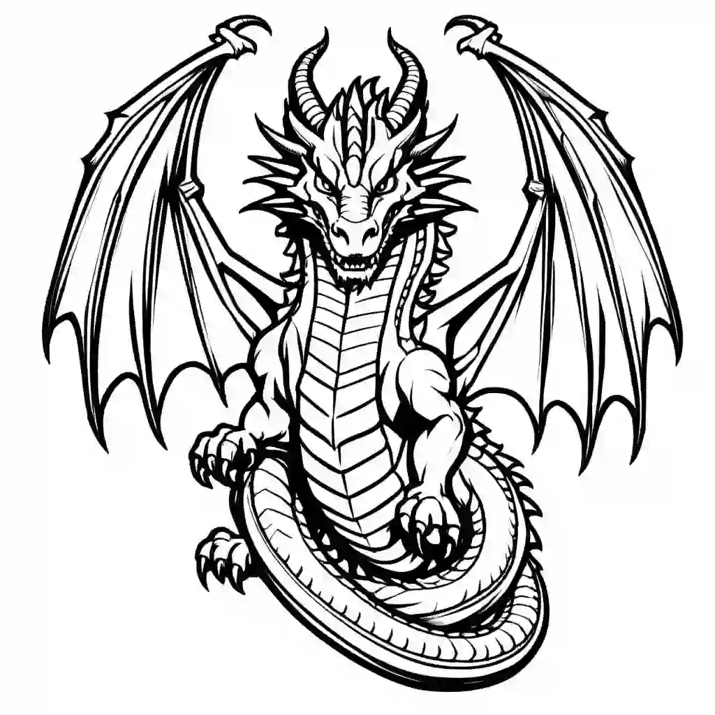 Western Dragon coloring pages